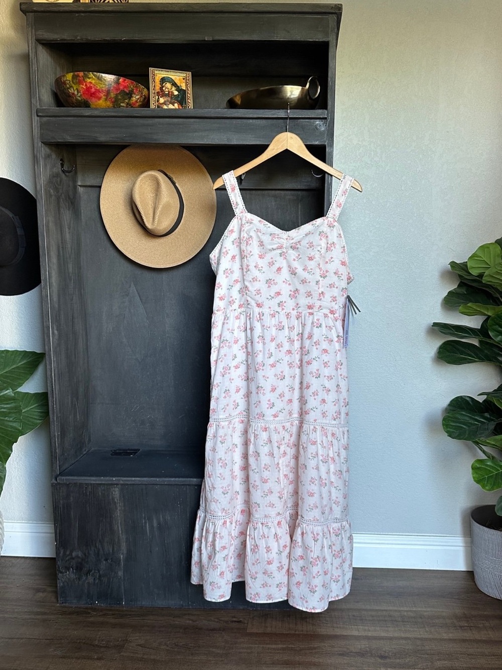 Womens Plus Size Maxi Dress -  Floral Sleeveless Tiered Fit & Flare XXXL 22 2X